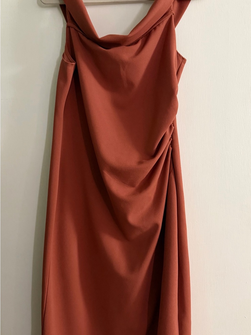 Premier Amour Rust-Toned Midi Dress